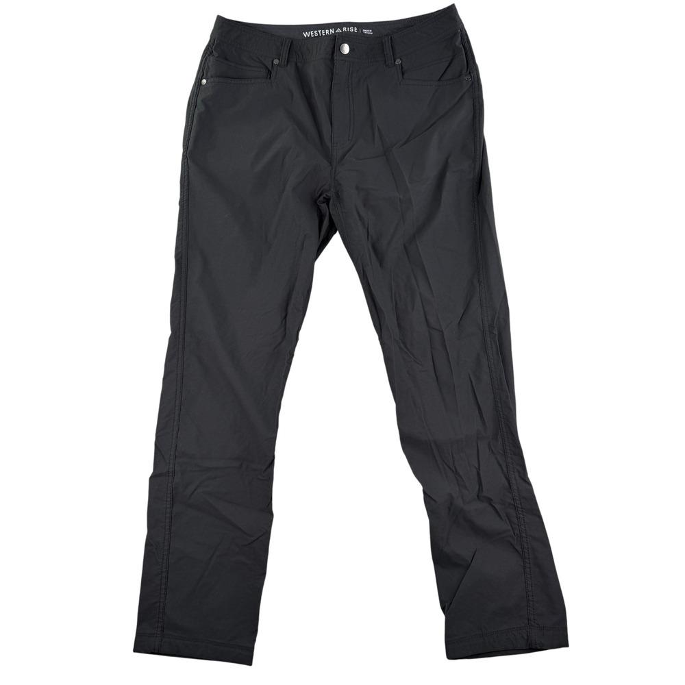 Western Rise Evolution Pants Mens 36X32 Black Chino Performance Stretch Slim